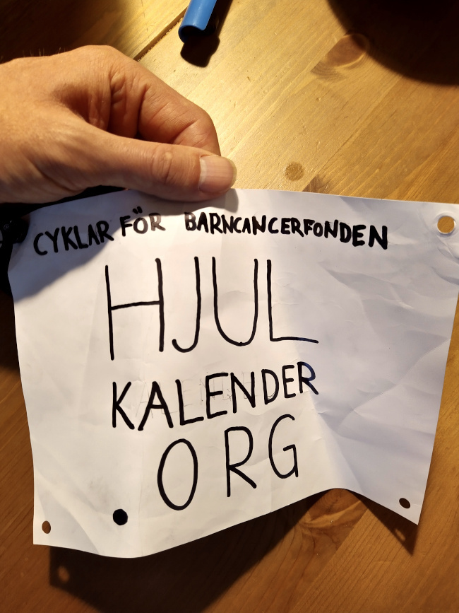 Nummerlapp för hjulkalender