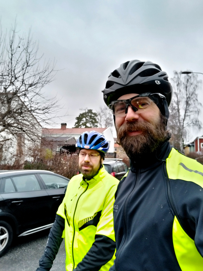 Magnus och Per innan dagens runda