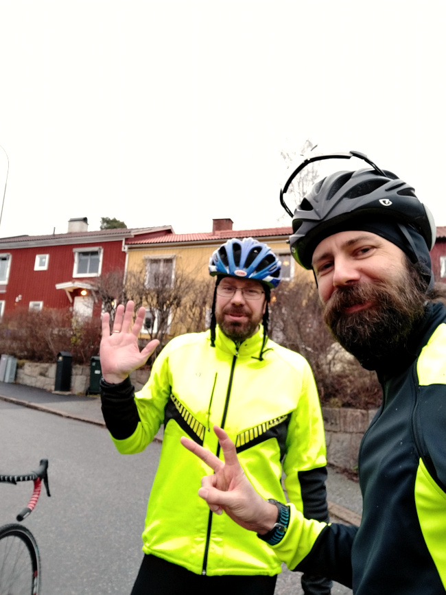 Magnus och Per efter dagens runda