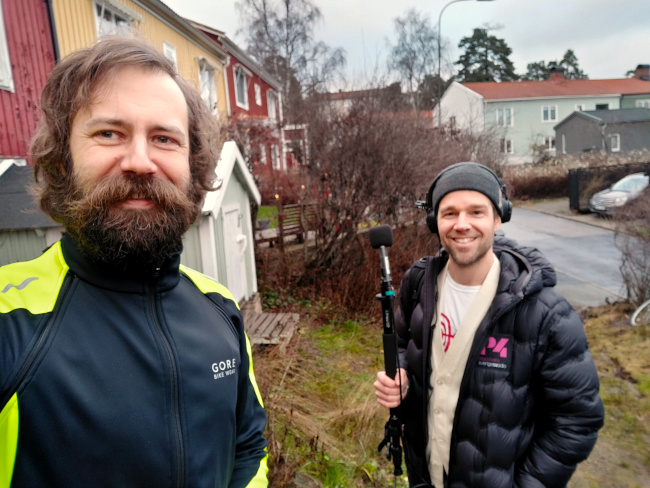 Per och Rasmus under intervjun
