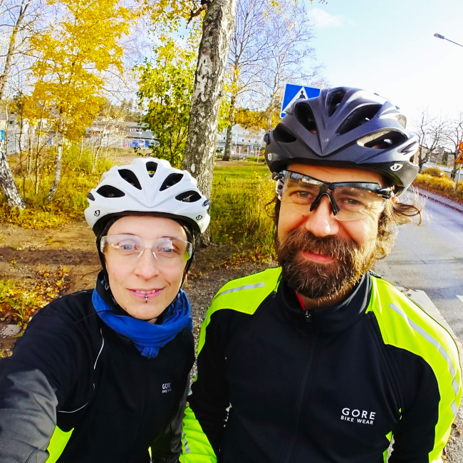 Per och Hedda på en cykeltur tidigare i år